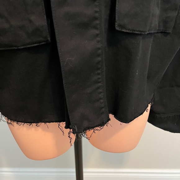 NWOT BOYISH Raw Edge Crop Denim Jacket, Sz LG, Black, Hipster, Fashionable - Picture 4 of 12